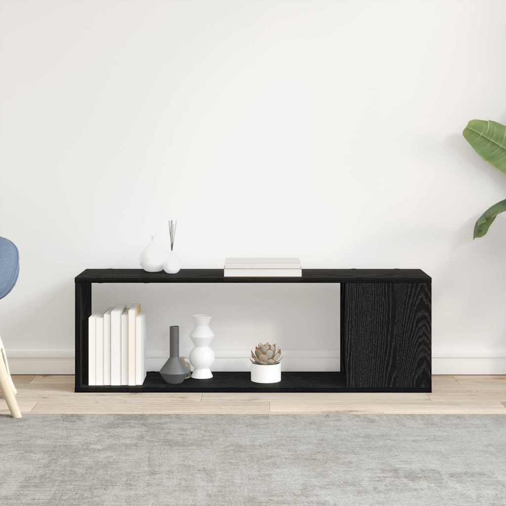 Tv-meubelset Wandgemonteerd Zwart 100 x 24 x 63 cm Bewerkt hout is nu te koop bij PeponiXL, paradijselijk wonen!