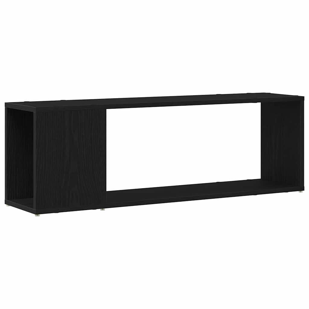 Tv-meubelset Wandgemonteerd Zwart 100 x 24 x 63 cm Bewerkt hout is nu te koop bij PeponiXL, paradijselijk wonen!