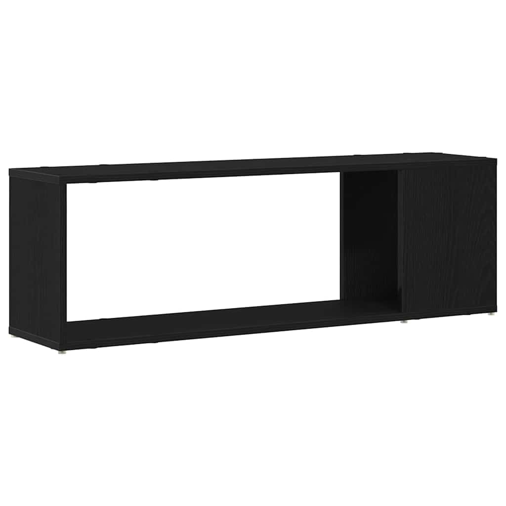 Tv-meubelset Wandgemonteerd Zwart 100 x 24 x 63 cm Bewerkt hout is nu te koop bij PeponiXL, paradijselijk wonen!