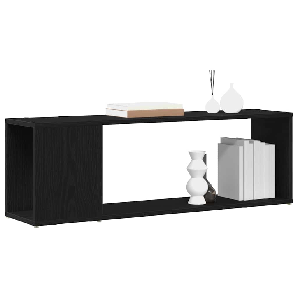 Tv-meubelset Wandgemonteerd Zwart 100 x 24 x 63 cm Bewerkt hout is nu te koop bij PeponiXL, paradijselijk wonen!