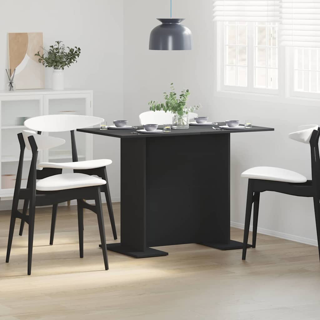Eettafel Zwart 110 x 60 x 75 cm Bewerkt hout is nu te koop bij PeponiXL, paradijselijk wonen!
