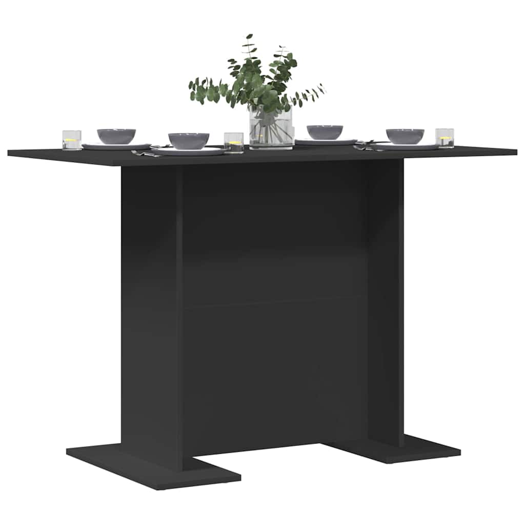 Eettafel Zwart 110 x 60 x 75 cm Bewerkt hout is nu te koop bij PeponiXL, paradijselijk wonen!