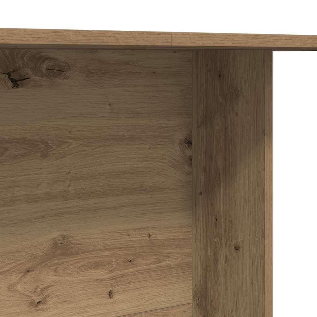 Eettafel artisanaal eikenkleurig 110 x 60 x 75 cm Bewerkt hout is nu te koop bij PeponiXL, paradijselijk wonen!