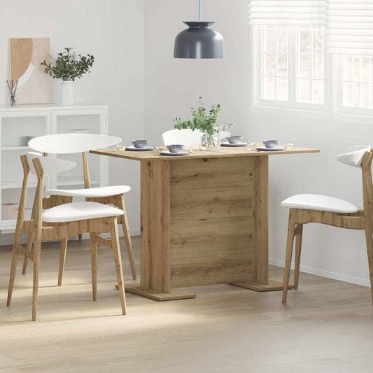 Eettafel artisanaal eikenkleurig 110 x 60 x 75 cm Bewerkt hout is nu te koop bij PeponiXL, paradijselijk wonen!