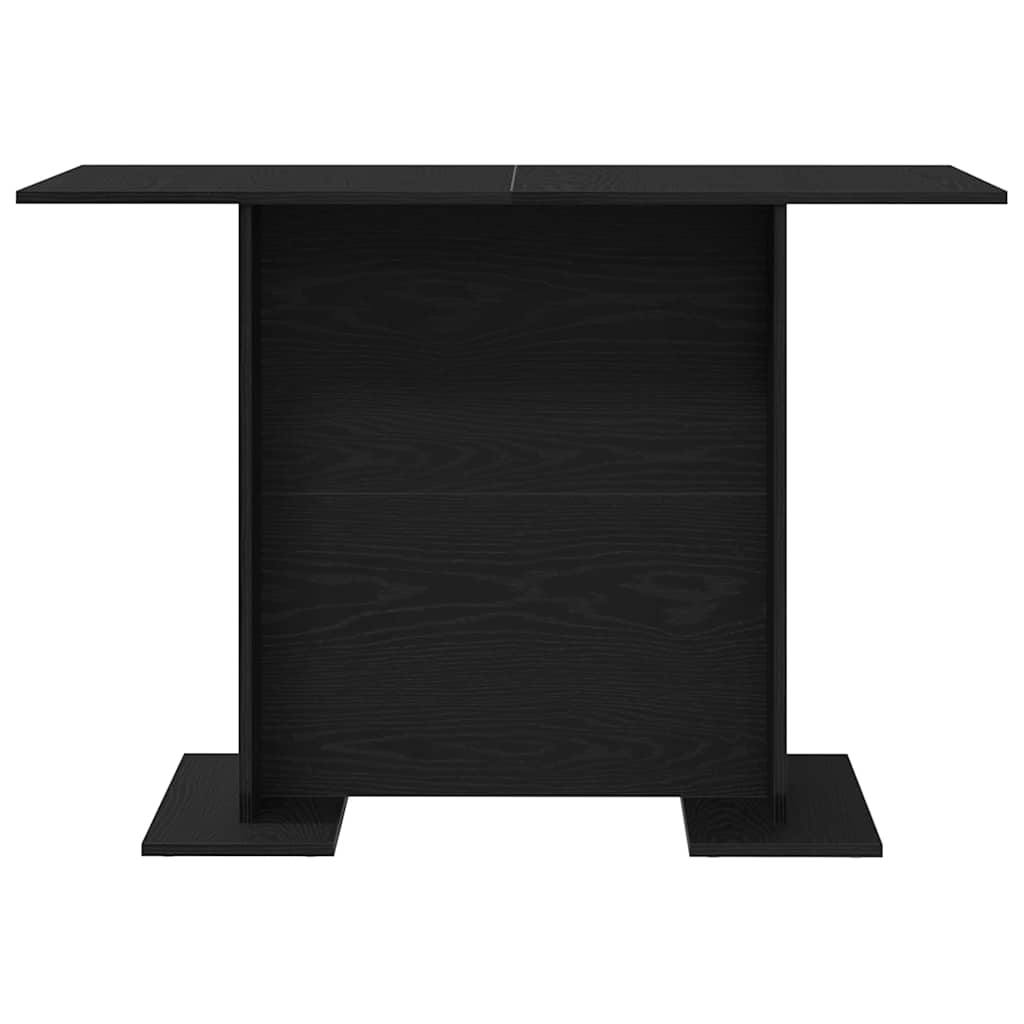 Eettafel Zwart eiken 110 x 60 x 75 cm Bewerkt hout is nu te koop bij PeponiXL, paradijselijk wonen!