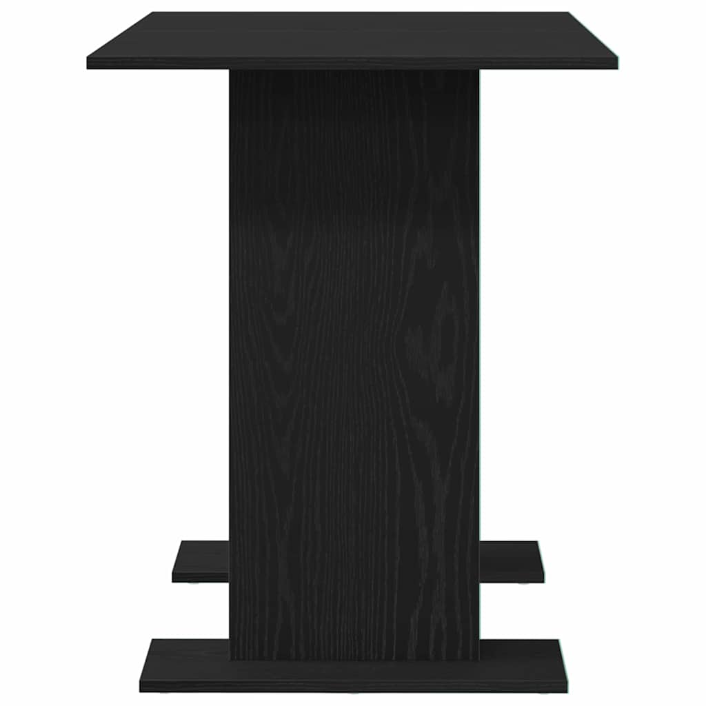 Eettafel Zwart eiken 110 x 60 x 75 cm Bewerkt hout is nu te koop bij PeponiXL, paradijselijk wonen!
