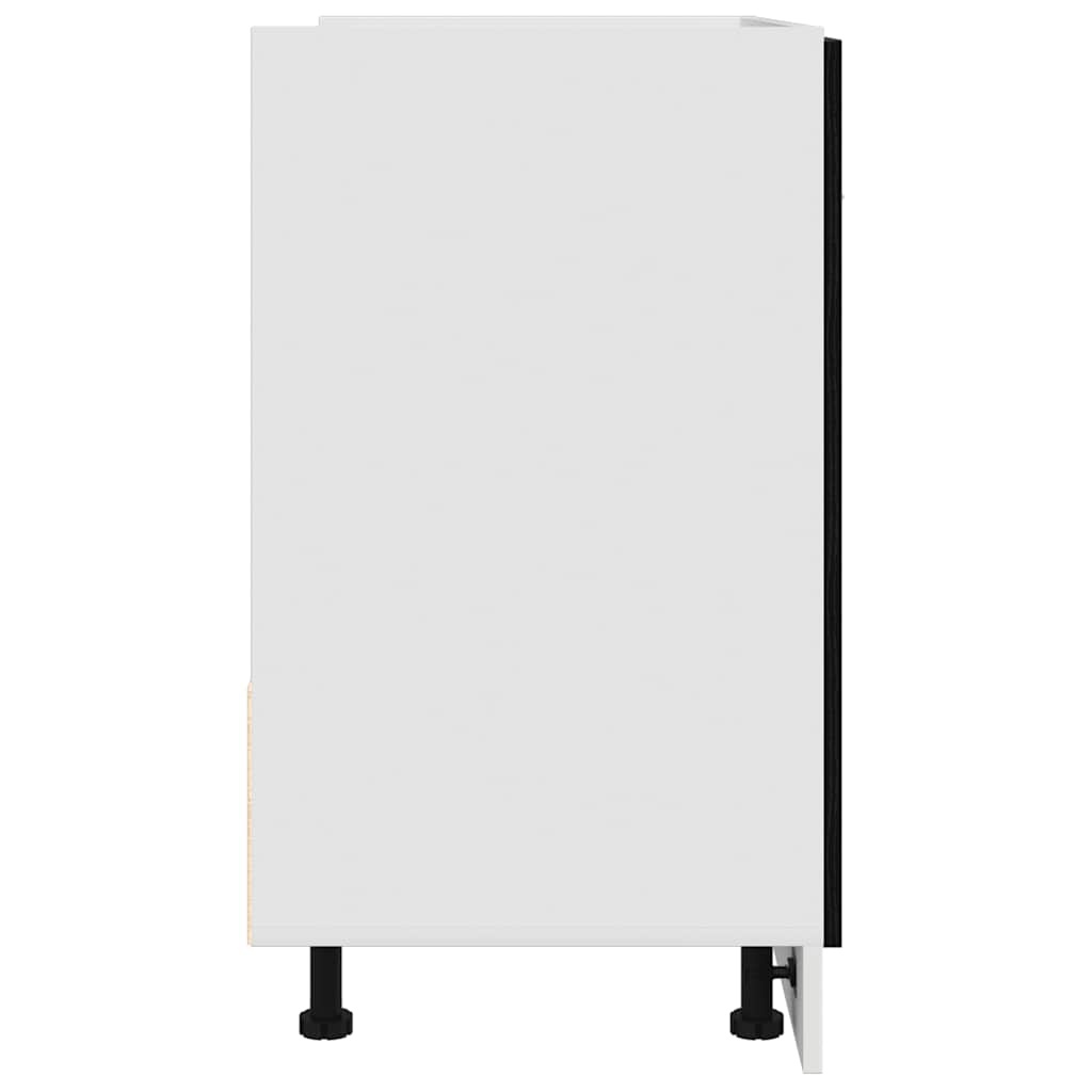 Onderkast voor spoelbak zwart eiken 80x46x81,5 cm bewerkt hout is nu te koop bij PeponiXL, paradijselijk wonen!