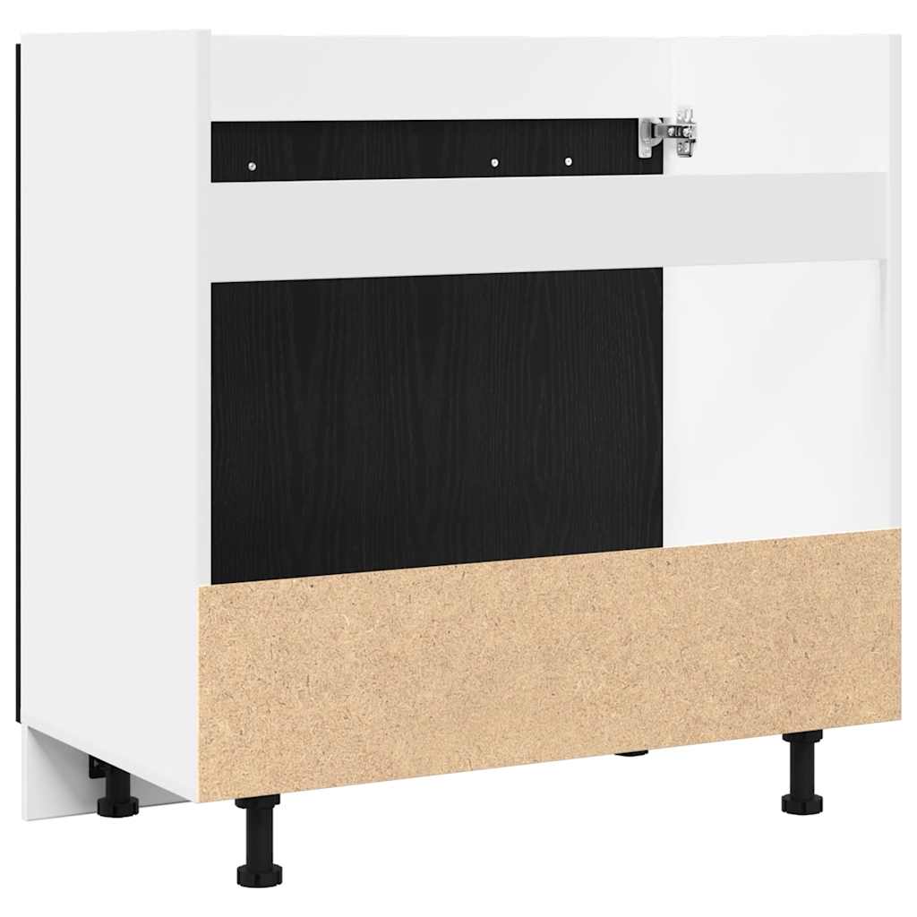 Onderkast voor spoelbak zwart eiken 80x46x81,5 cm bewerkt hout is nu te koop bij PeponiXL, paradijselijk wonen!