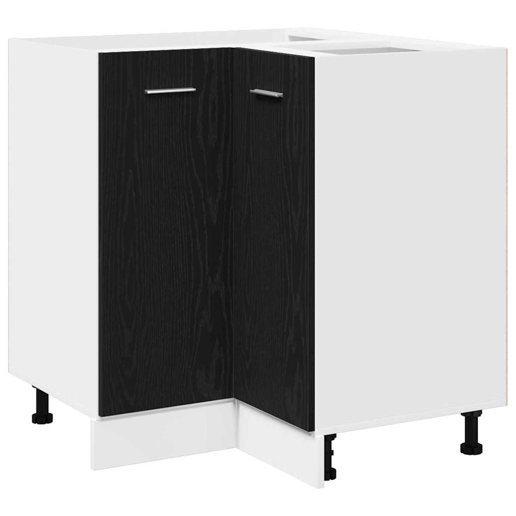 Hangkast Zwart Eiken 75,5 x 75,5 x 80,5 cm Bewerkt hout is nu te koop bij PeponiXL, paradijselijk wonen!