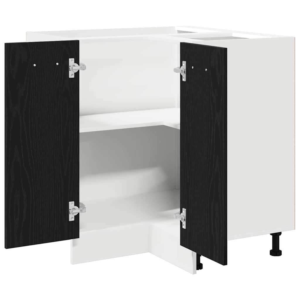 Hangkast Zwart Eiken 75,5 x 75,5 x 80,5 cm Bewerkt hout is nu te koop bij PeponiXL, paradijselijk wonen!