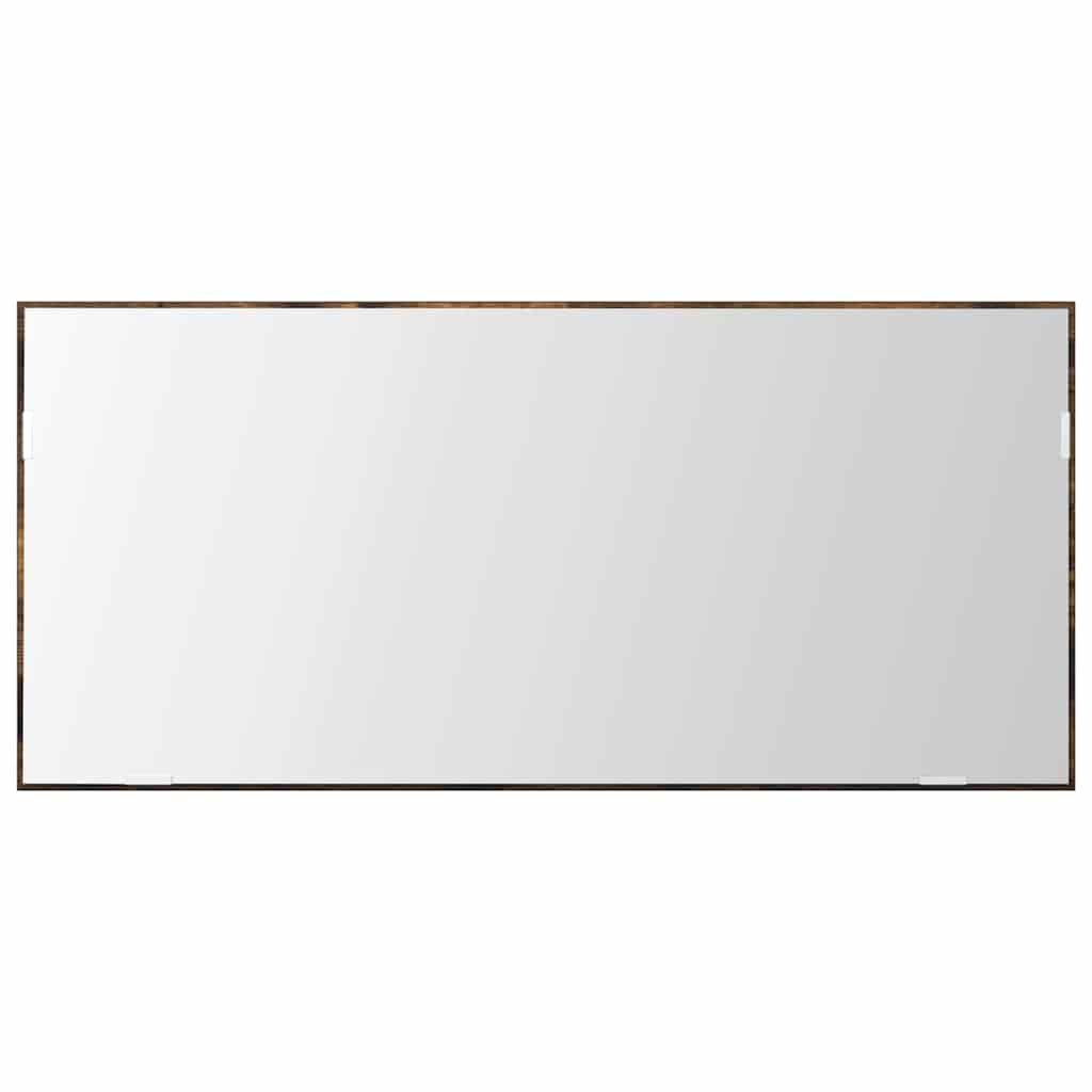 Spiegel Wandgemonteerd Bruin 80 x 37 cm Glas en Engineered Hout is nu te koop bij PeponiXL, paradijselijk wonen!