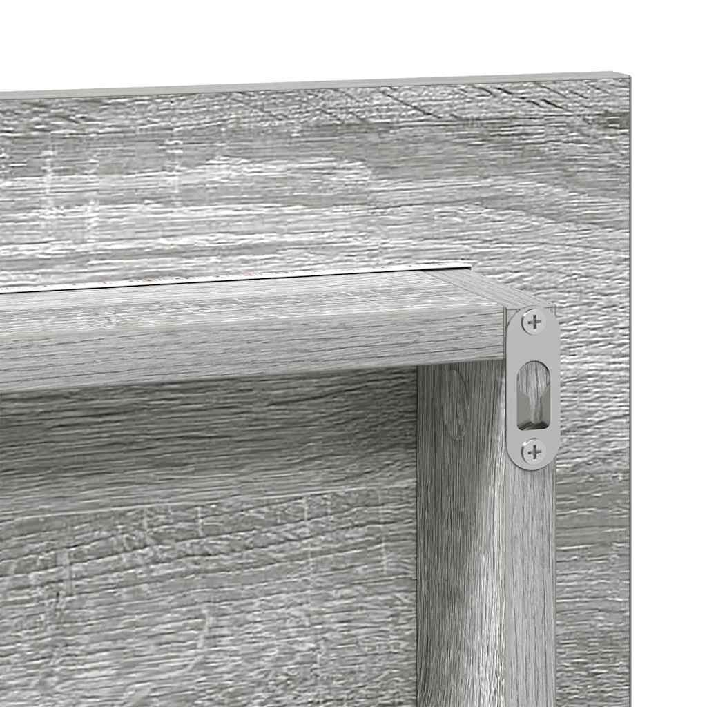 Spiegel Hooggrijs Sonoma 80 x 37 cm Glas en Engineered Hout is nu te koop bij PeponiXL, paradijselijk wonen!