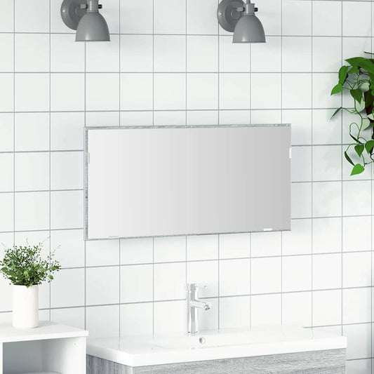 Spiegel Hooggrijs Sonoma 80 x 37 cm Glas en Engineered Hout is nu te koop bij PeponiXL, paradijselijk wonen!