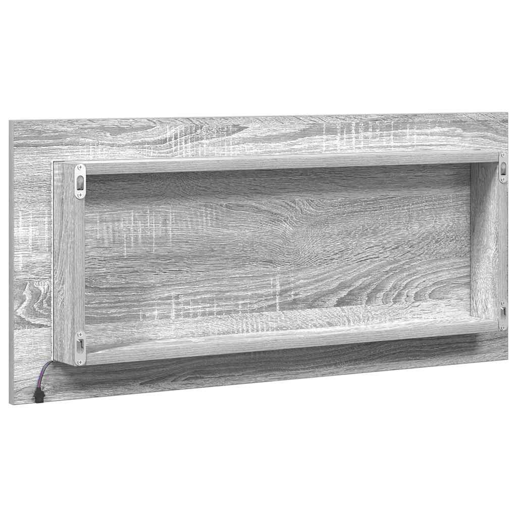 Spiegel Hooggrijs Sonoma 80 x 37 cm Glas en Engineered Hout is nu te koop bij PeponiXL, paradijselijk wonen!