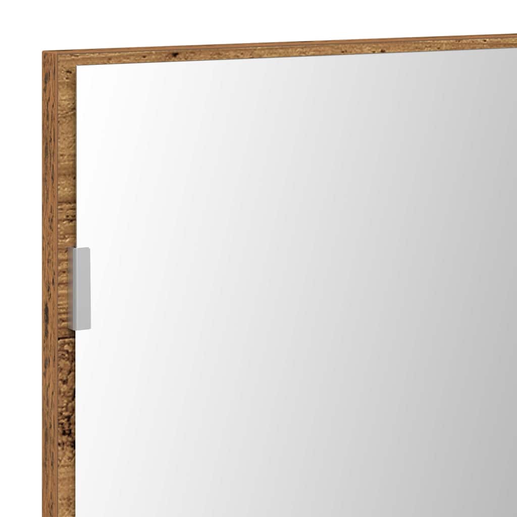 Spiegel met spiegel Oud hout 80 x 37 cm Glas en Engineered Hout is nu te koop bij PeponiXL, paradijselijk wonen!