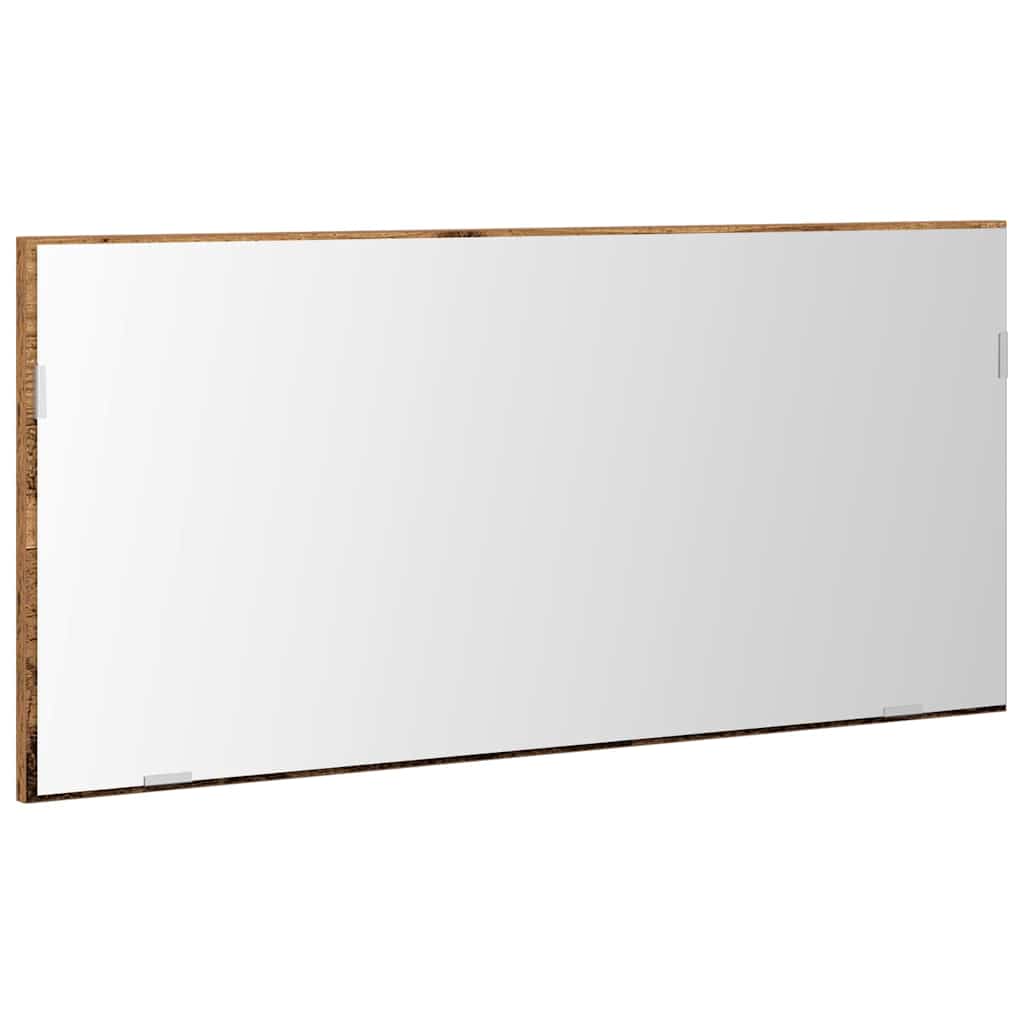 Spiegel met spiegel Oud hout 80 x 37 cm Glas en Engineered Hout is nu te koop bij PeponiXL, paradijselijk wonen!