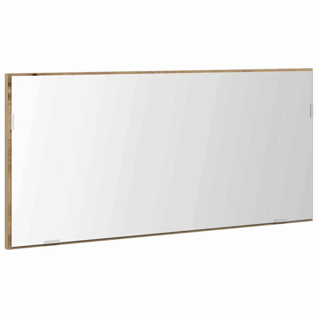 Spiegel met LED-striplichten artisanaal eikenkleurig 80 x 37 cm is nu te koop bij PeponiXL, paradijselijk wonen!