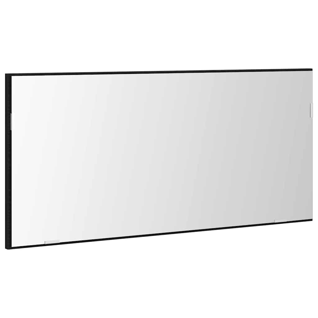 Spiegel Zwart eiken 80 x 37 cm Glas en Engineered Hout is nu te koop bij PeponiXL, paradijselijk wonen!