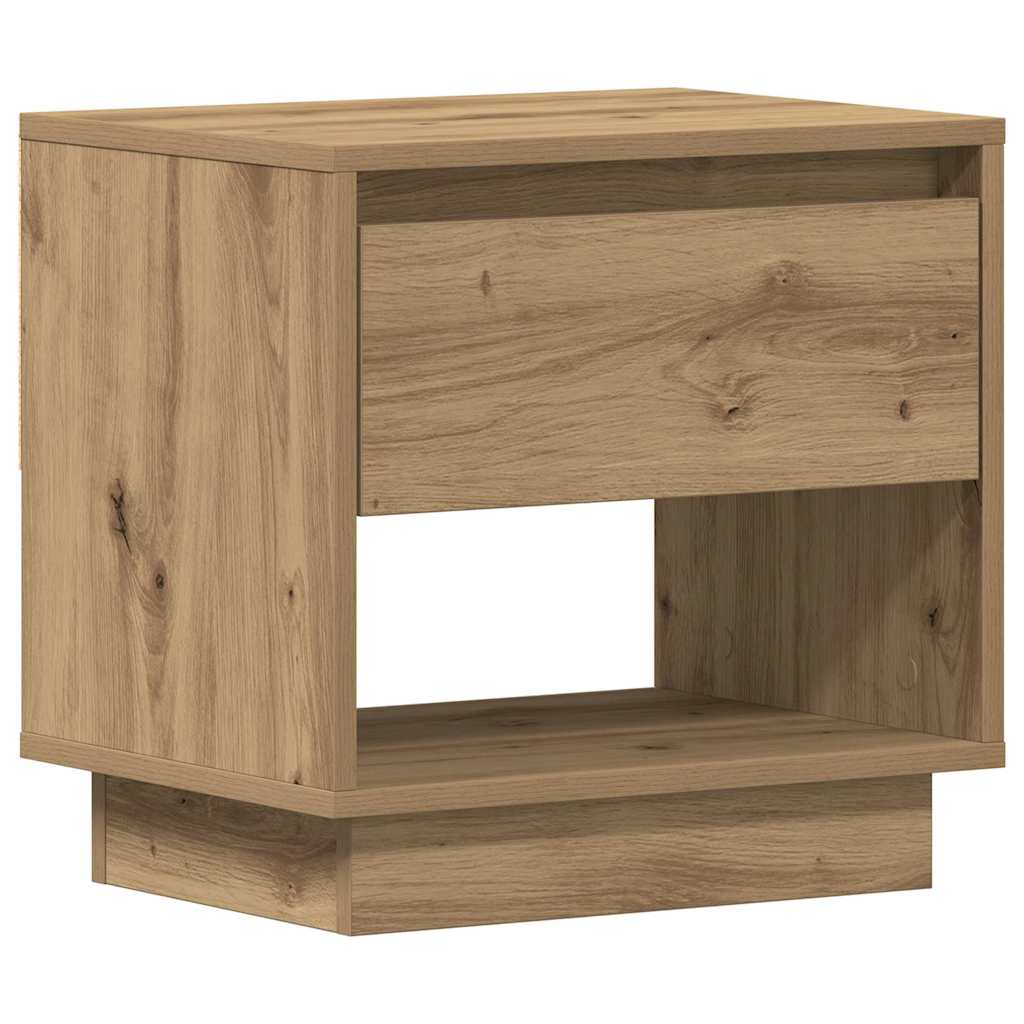 Nachtkastje 2 pcs Artisan Eiken 45 x 34 x 44 cm Bewerkt hout is nu te koop bij PeponiXL, paradijselijk wonen!