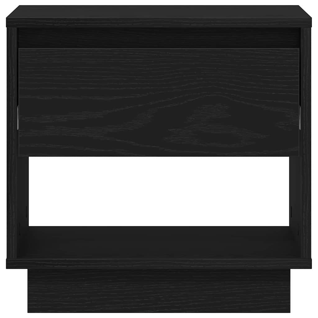 Nachtkastje 2 pcs Zwart Eiken 45 x 34 x 44 cm Bewerkt hout is nu te koop bij PeponiXL, paradijselijk wonen!
