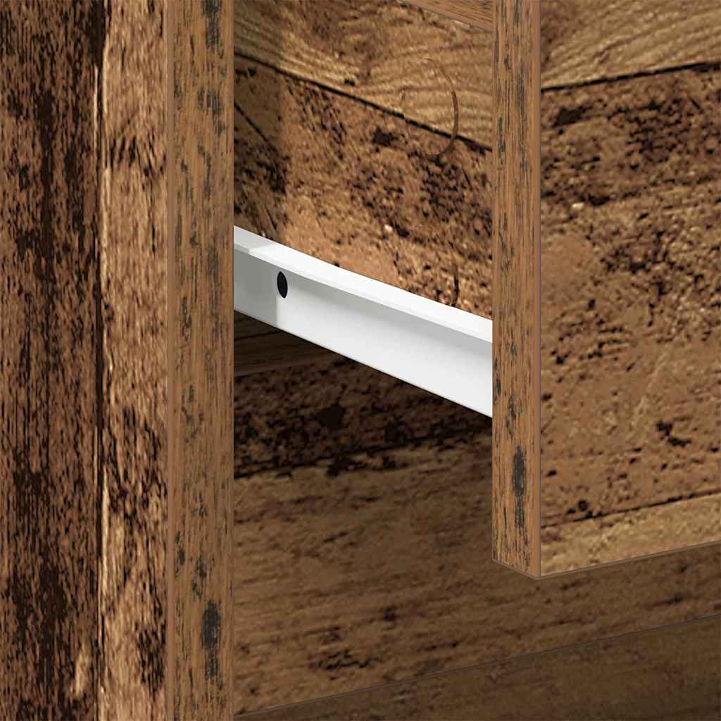 Nachtkastje met lade Oudhout 45 x 34 x 44,5 cm Bewerkt hout is nu te koop bij PeponiXL, paradijselijk wonen!