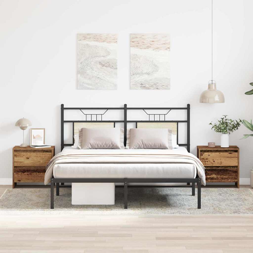 Nachtkastje 2 pcs Oudhout 45 x 34 x 44,5 cm Bewerkt hout is nu te koop bij PeponiXL, paradijselijk wonen!