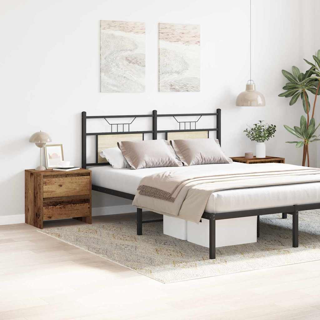 Nachtkastje 2 pcs Oudhout 45 x 34 x 44,5 cm Bewerkt hout is nu te koop bij PeponiXL, paradijselijk wonen!