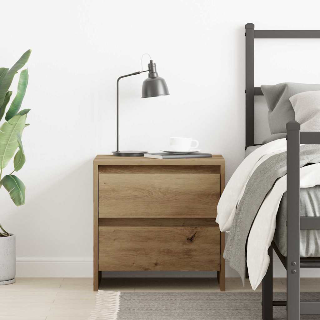 Nachtkastje Artisan Eiken 45 x 34 x 44,5 cm Bewerkt hout is nu te koop bij PeponiXL, paradijselijk wonen!