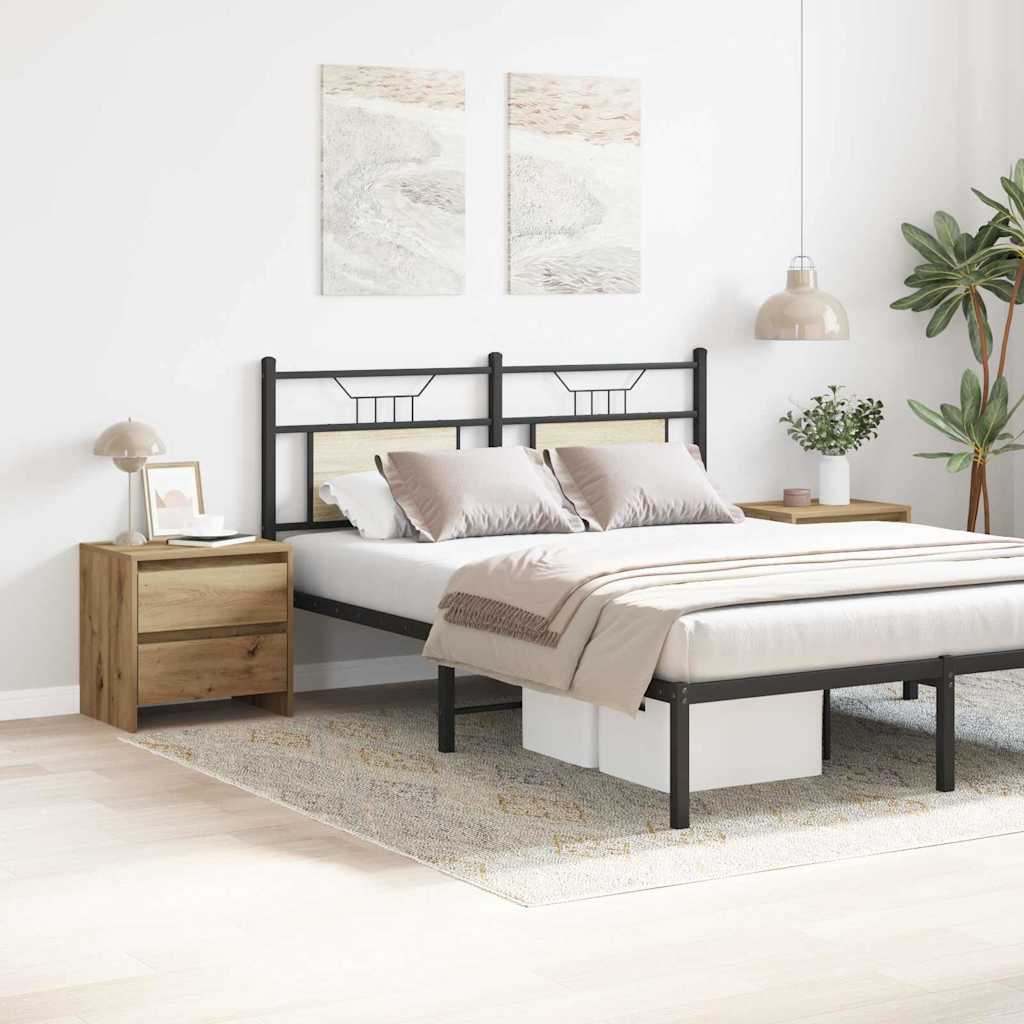 Nachtkastje 2 pcs Artisan Eiken 45 x 34 x 44,5 cm Bewerkt hout is nu te koop bij PeponiXL, paradijselijk wonen!