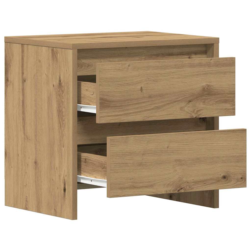 Nachtkastje 2 pcs Artisan Eiken 45 x 34 x 44,5 cm Bewerkt hout is nu te koop bij PeponiXL, paradijselijk wonen!