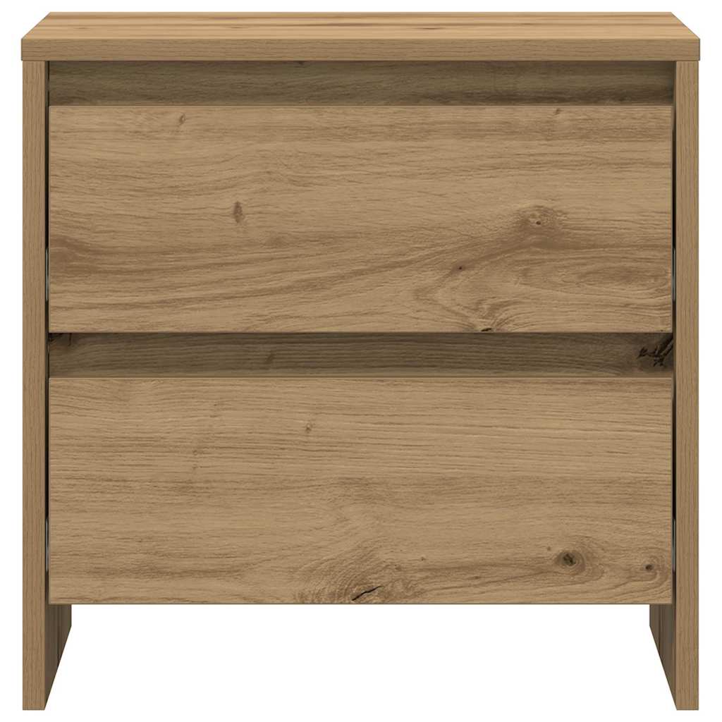 Nachtkastje 2 pcs Artisan Eiken 45 x 34 x 44,5 cm Bewerkt hout is nu te koop bij PeponiXL, paradijselijk wonen!