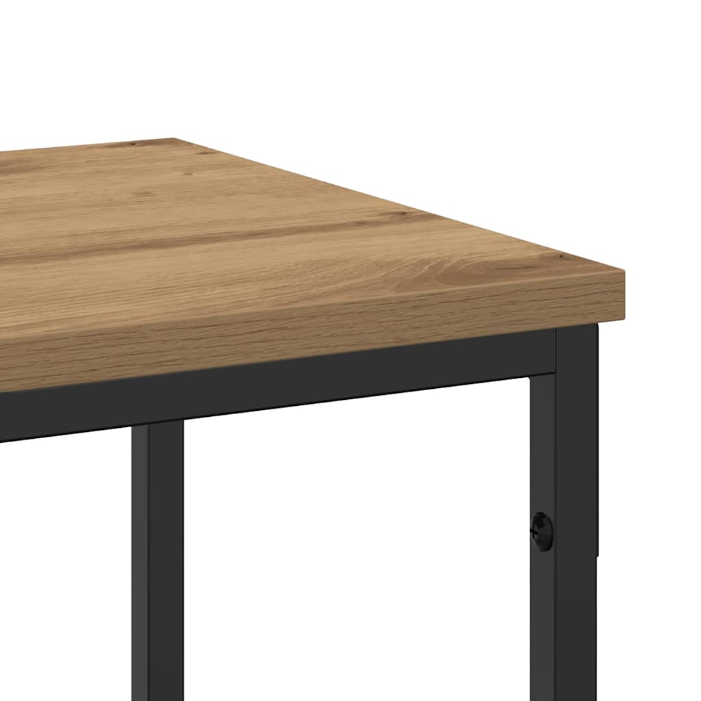 Wandtafel Ambachtelijk eiken 200 x 30 x 75 cm Bewerkt hout is nu te koop bij PeponiXL, paradijselijk wonen!