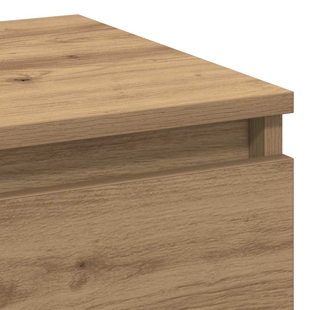 Nachtkastje met lade Artisan Eiken 40 x 35 x 50 cm Bewerkt hout is nu te koop bij PeponiXL, paradijselijk wonen!