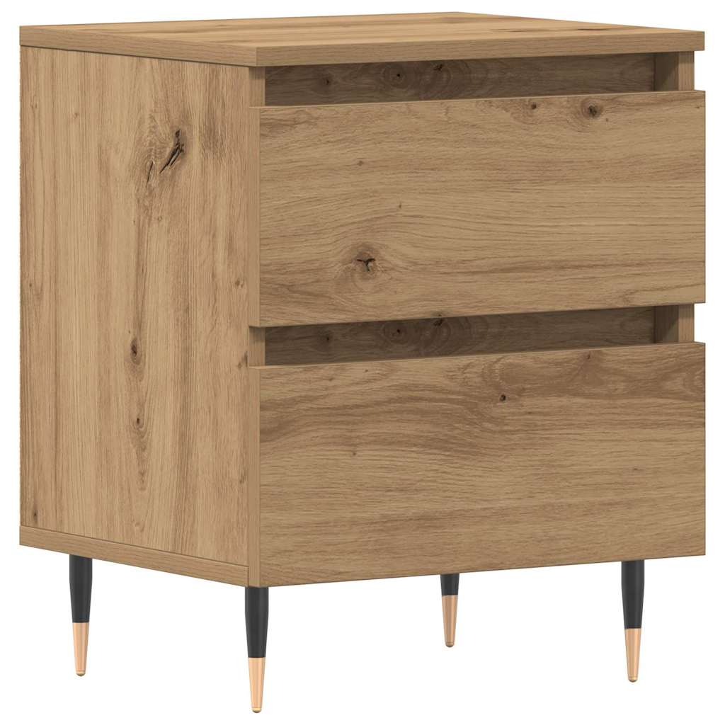Nachtkastje met lade Artisan Eiken 40 x 35 x 50 cm Bewerkt hout is nu te koop bij PeponiXL, paradijselijk wonen!