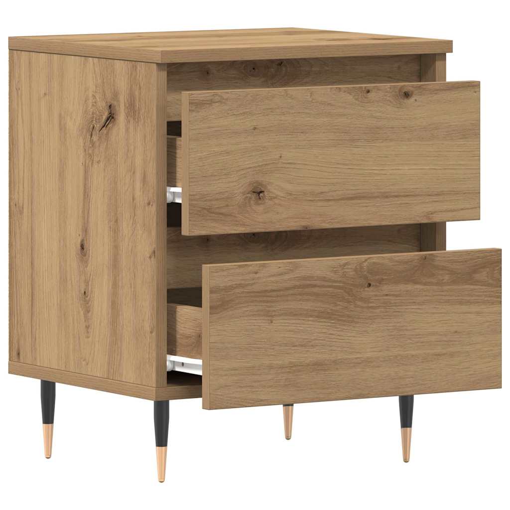 Nachtkastje met lade Artisan Eiken 40 x 35 x 50 cm Bewerkt hout is nu te koop bij PeponiXL, paradijselijk wonen!