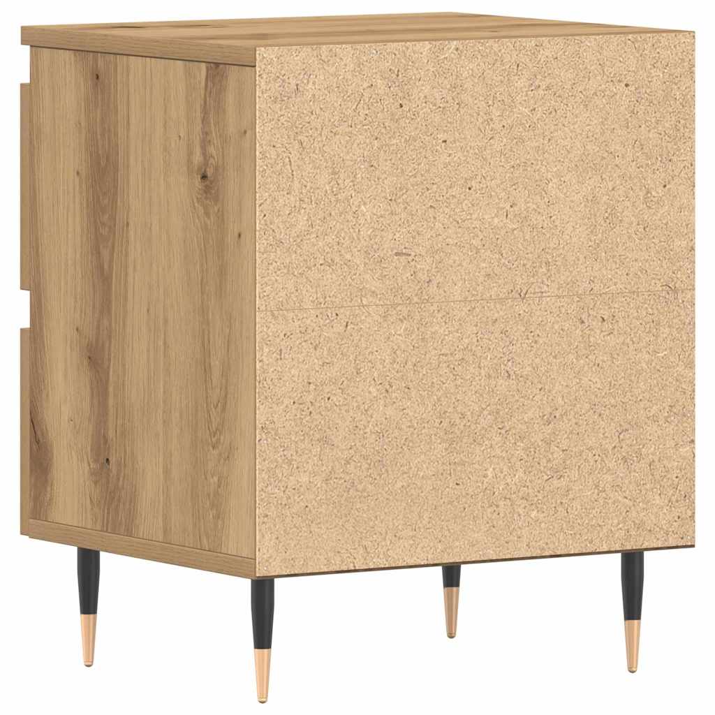 Nachtkastje met lade Artisan Eiken 40 x 35 x 50 cm Bewerkt hout is nu te koop bij PeponiXL, paradijselijk wonen!