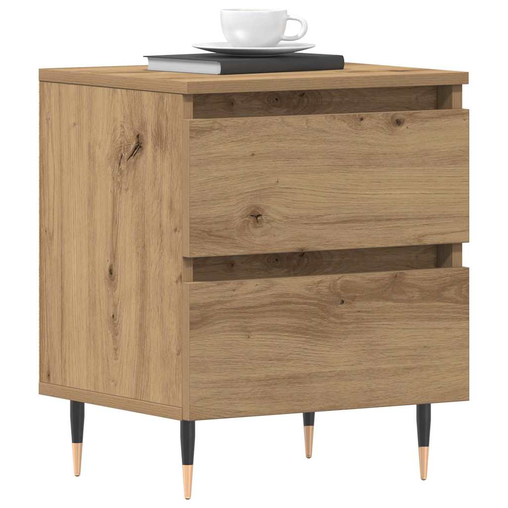 Nachtkastje met lade Artisan Eiken 40 x 35 x 50 cm Bewerkt hout is nu te koop bij PeponiXL, paradijselijk wonen!