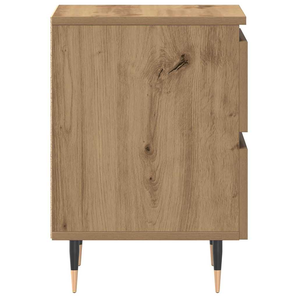 Nachtkastje met lade Artisan Eiken 40 x 35 x 50 cm Bewerkt hout is nu te koop bij PeponiXL, paradijselijk wonen!