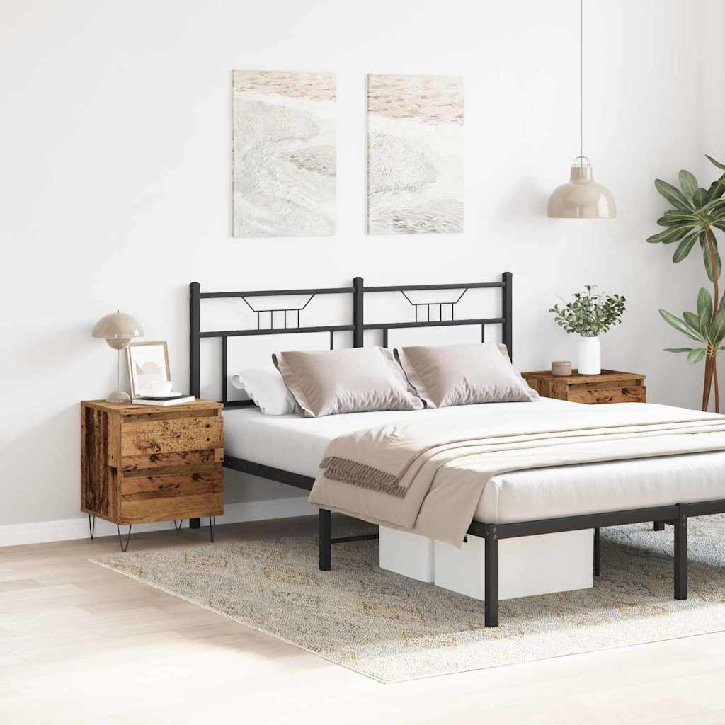 Nachtkastje 2 pcs Oud hout 40 x 35 x 50 cm Bewerkt hout is nu te koop bij PeponiXL, paradijselijk wonen!