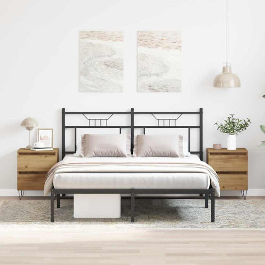 Nachtkastje 2 pcs artisanaal eikenkleurig 40 x 35 x 50 cm is nu te koop bij PeponiXL, paradijselijk wonen!