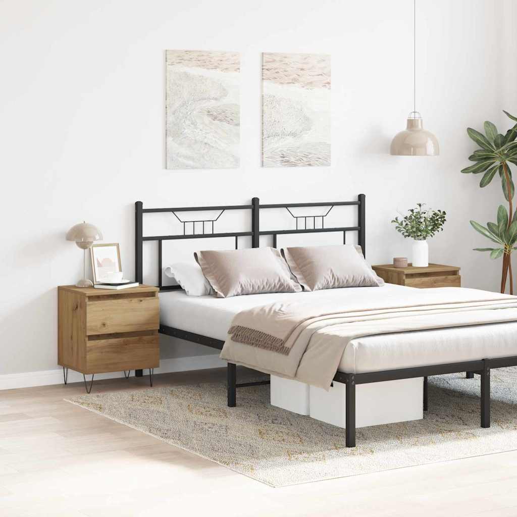 Nachtkastje 2 pcs artisanaal eikenkleurig 40 x 35 x 50 cm is nu te koop bij PeponiXL, paradijselijk wonen!