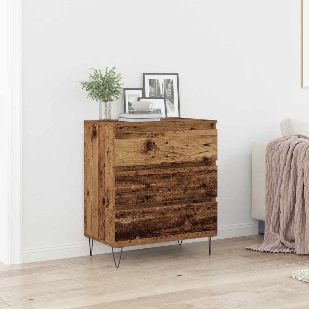 Dressoir met lade Oudhout 60 x 35 x 70 cm Bewerkt hout is nu te koop bij PeponiXL, paradijselijk wonen!