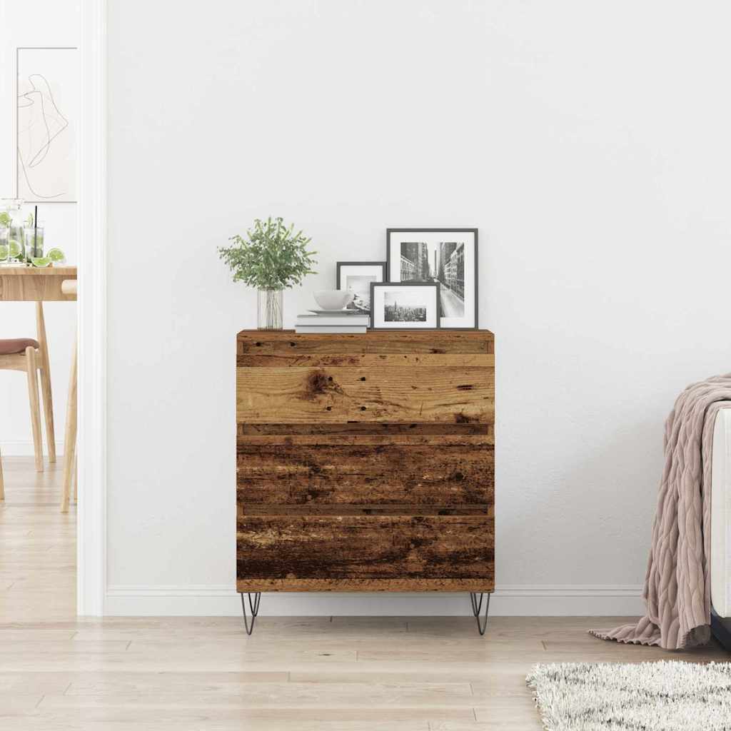 Dressoir met lade Oudhout 60 x 35 x 70 cm Bewerkt hout is nu te koop bij PeponiXL, paradijselijk wonen!