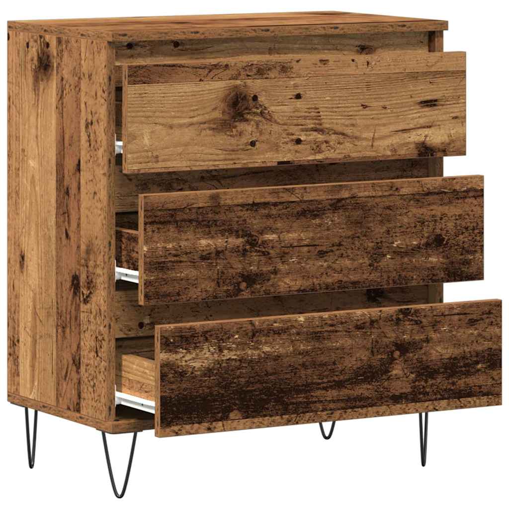 Dressoir met lade Oudhout 60 x 35 x 70 cm Bewerkt hout is nu te koop bij PeponiXL, paradijselijk wonen!