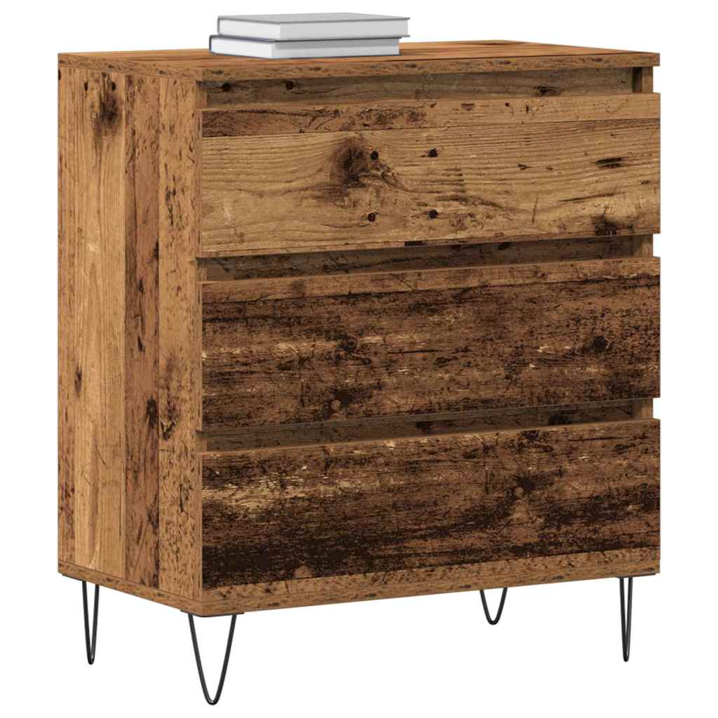 Dressoir met lade Oudhout 60 x 35 x 70 cm Bewerkt hout is nu te koop bij PeponiXL, paradijselijk wonen!