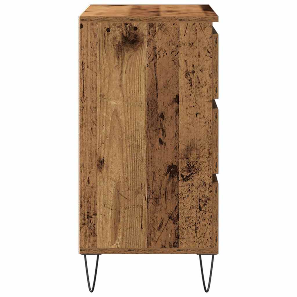 Dressoir met lade Oudhout 60 x 35 x 70 cm Bewerkt hout is nu te koop bij PeponiXL, paradijselijk wonen!