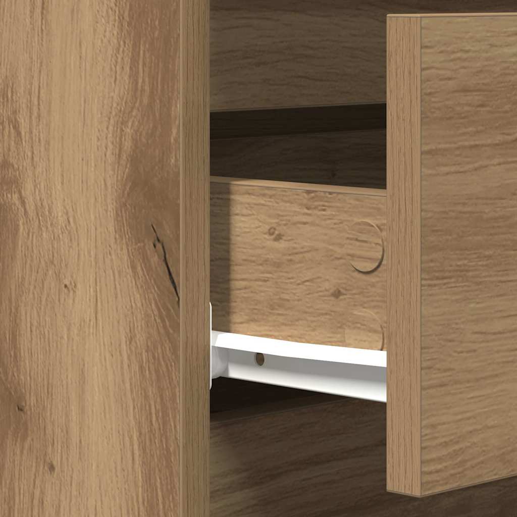 Dressoir met lade Artisan Eiken 60 x 35 x 70 cm Bewerkt hout is nu te koop bij PeponiXL, paradijselijk wonen!