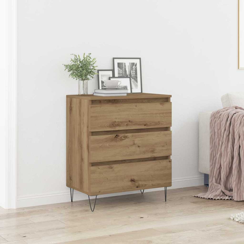 Dressoir met lade Artisan Eiken 60 x 35 x 70 cm Bewerkt hout is nu te koop bij PeponiXL, paradijselijk wonen!