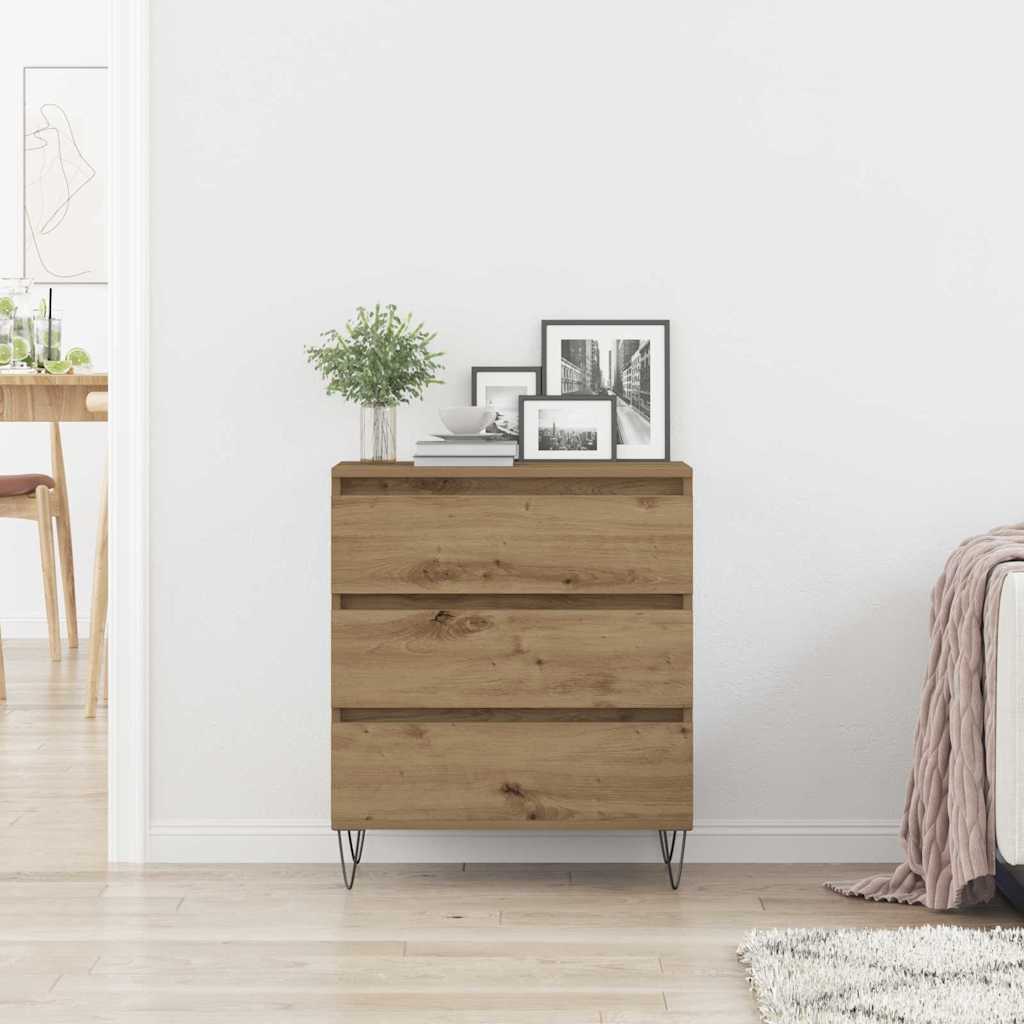 Dressoir met lade Artisan Eiken 60 x 35 x 70 cm Bewerkt hout is nu te koop bij PeponiXL, paradijselijk wonen!
