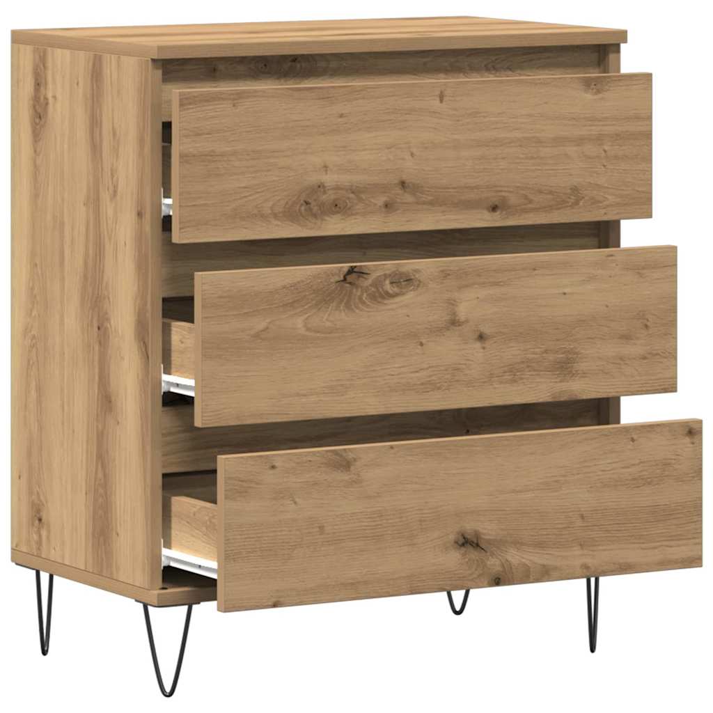 Dressoir met lade Artisan Eiken 60 x 35 x 70 cm Bewerkt hout is nu te koop bij PeponiXL, paradijselijk wonen!